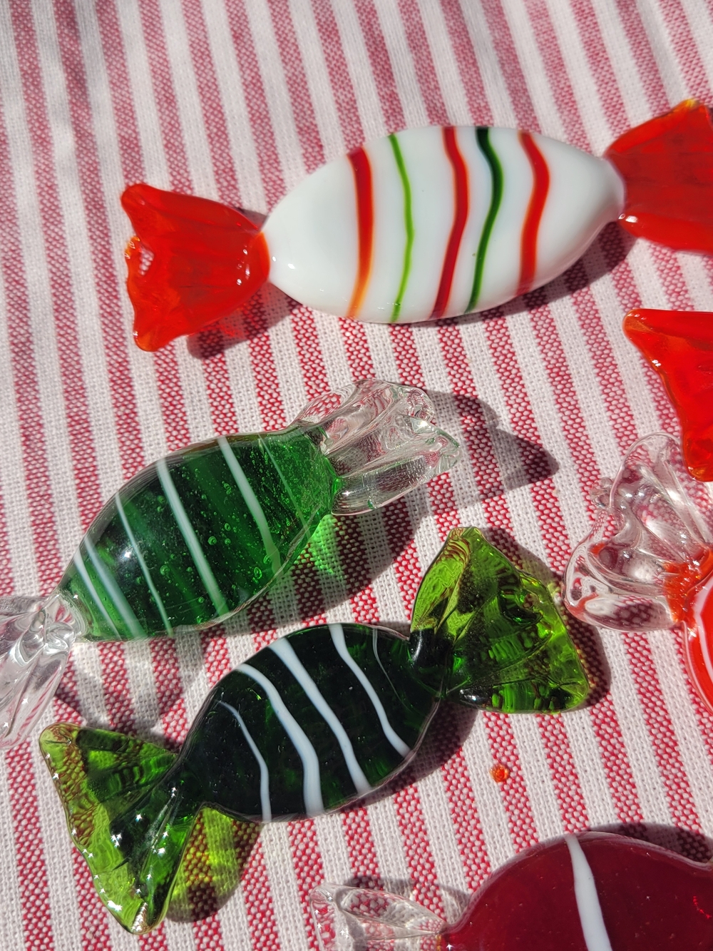 Murano Glass Vintage Candy Pieces Set of 7 - Picture 3 of 5